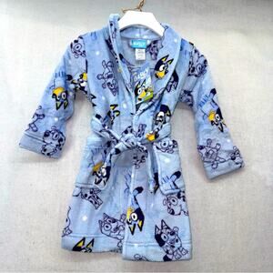 NWT Unisex Kids Bluey Bathrobe Robe size 4T